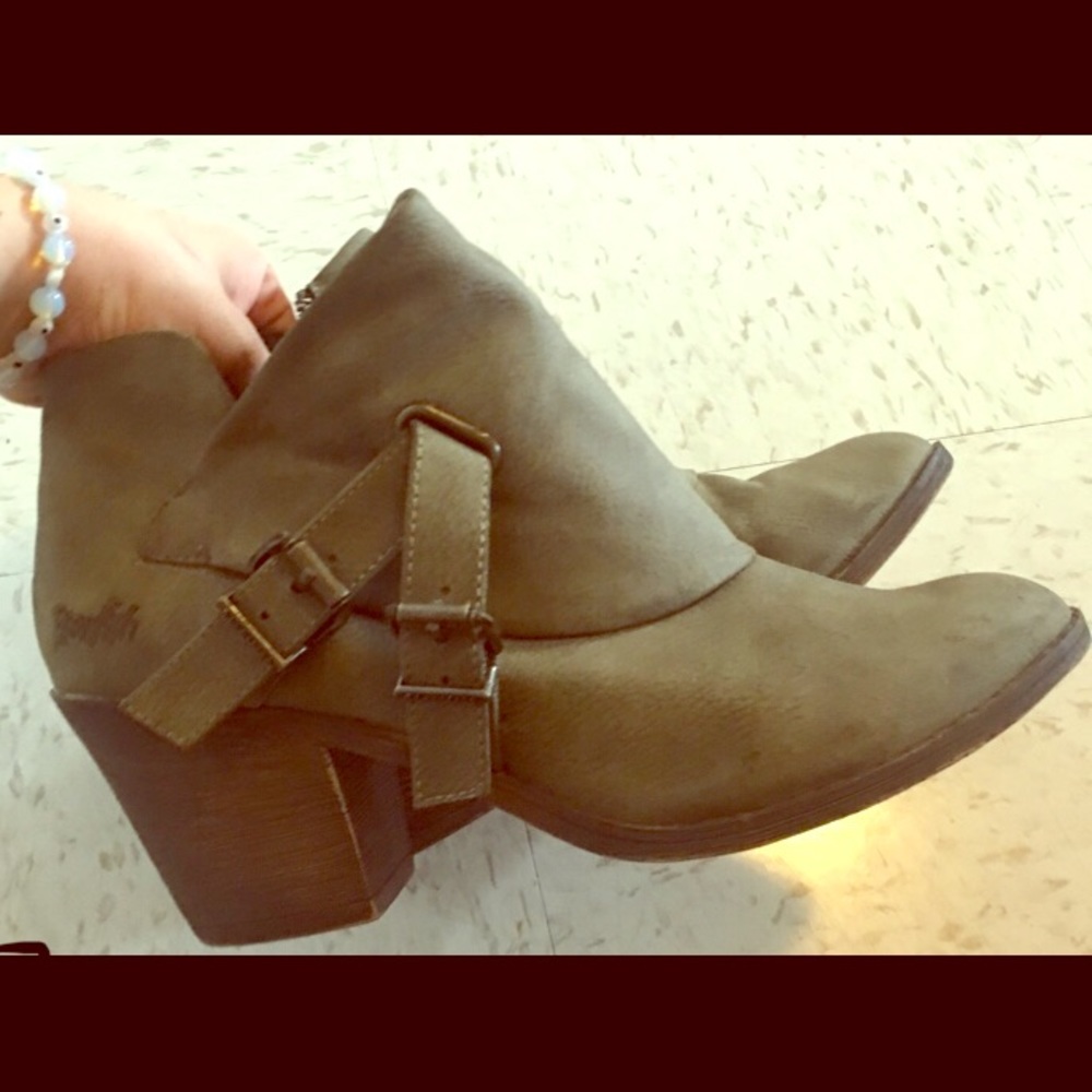 Olive green booties